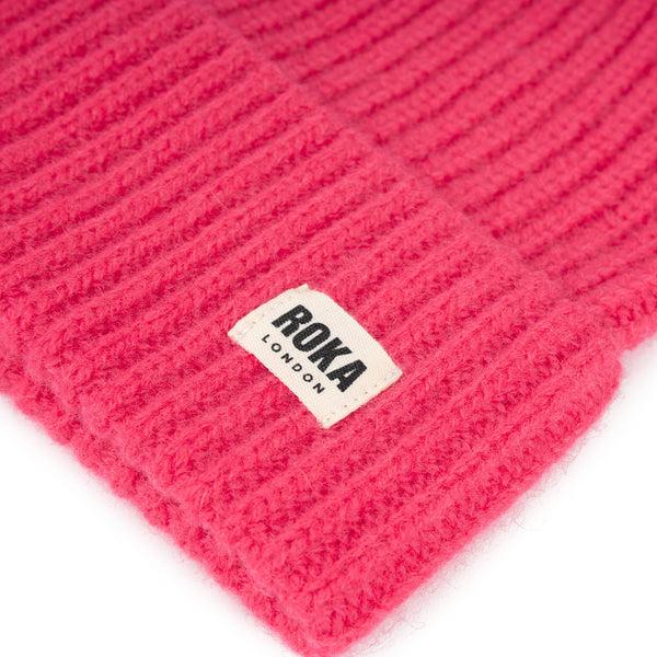 Roka London Shard Cashmere Beanie Hat In Coral