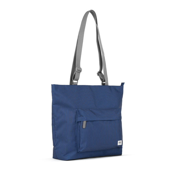 Roka London Trafalgar Tote In Dark Wash Denim