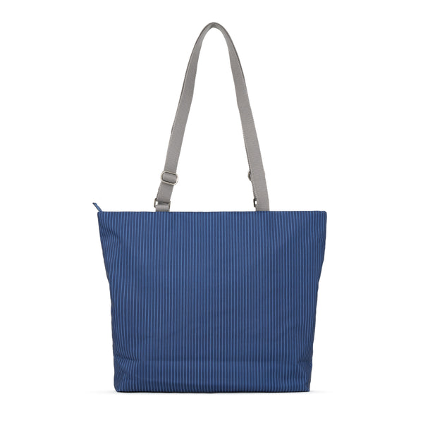 Roka London Trafalgar Tote In Dark Wash Denim