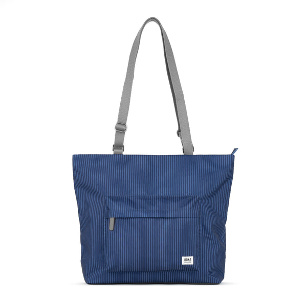roka london Trafalgar Tote in Dark Wash Denim