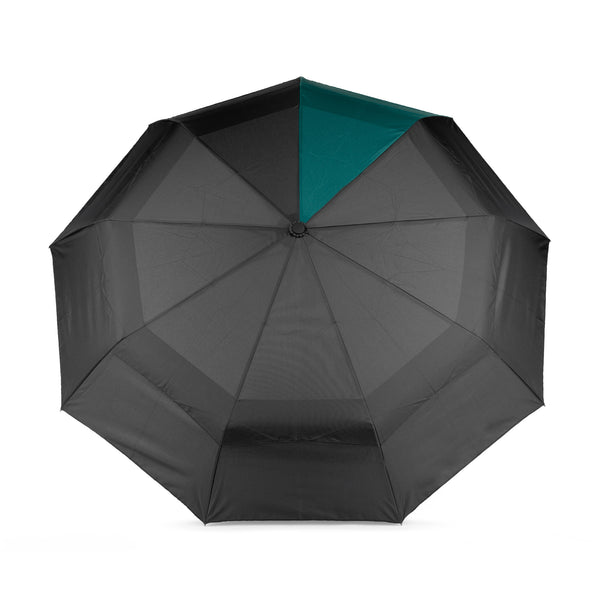 roka london Waterloo Umbrella in Black/Teal
