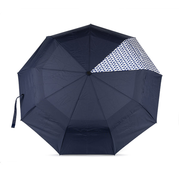 roka london Waterloo Umbrella in Denim Rain