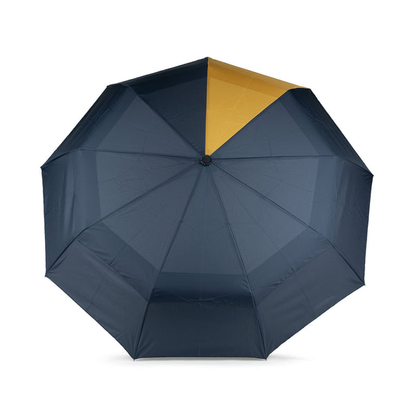 roka london Waterloo Umbrella in Midnight/Corn