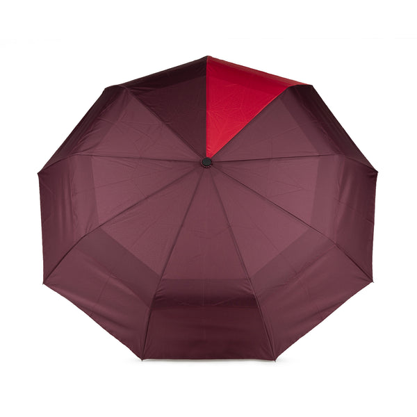 roka london Waterloo Umbrella in Plum/Cranberry