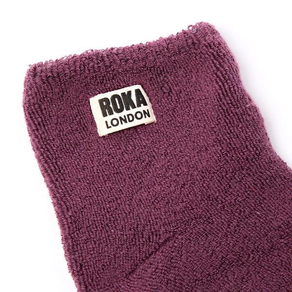 Roka London Watford Crop Socks For Women In Berry
