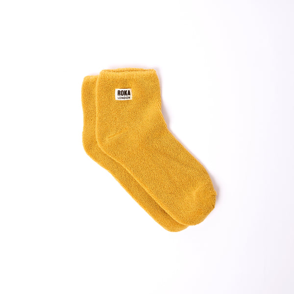 roka london Watford Crop Socks for Women in Corn