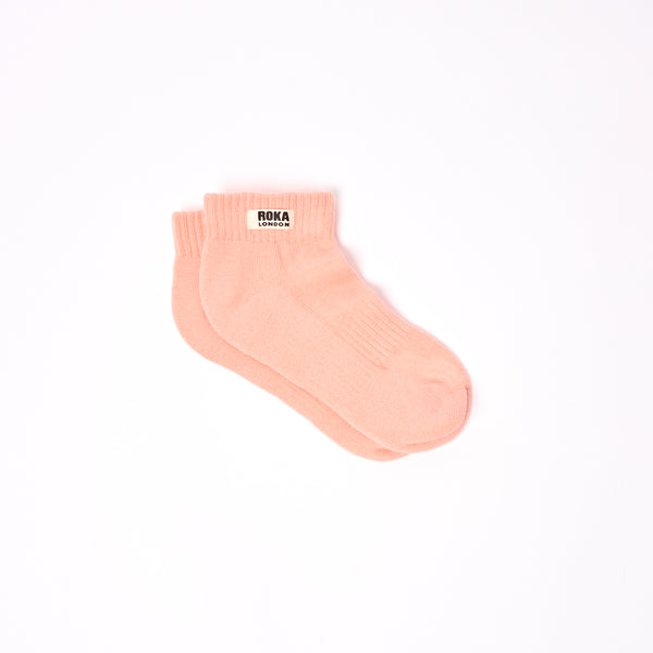 Roka London Wembley Ankle Socks For Kids In Nougat