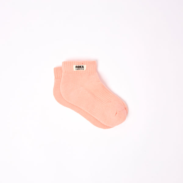 roka london Wembley Ankle Socks for Kids in Nougat