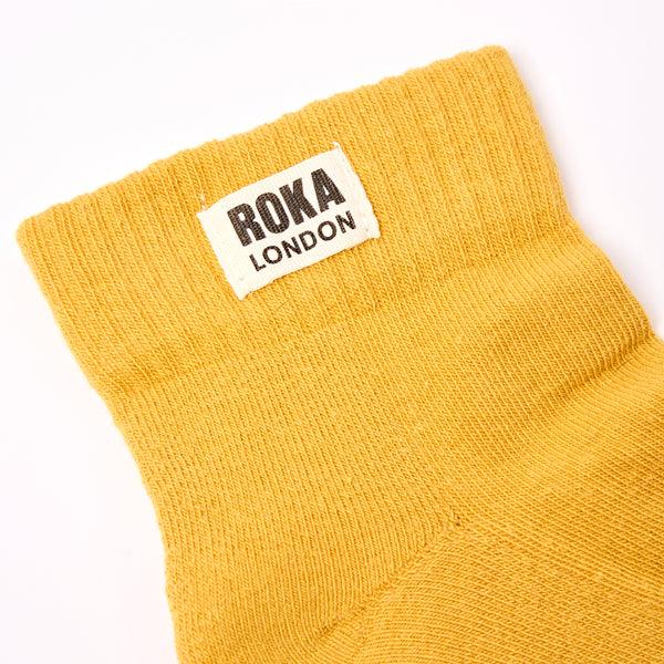 Roka London Wembley Ankle Socks For Men In Corn