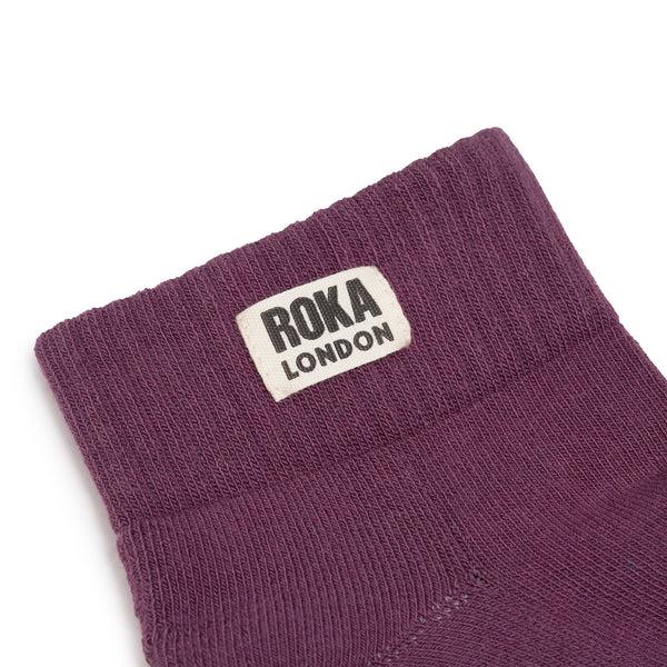 Roka London Wembley Ankle Socks For Women In Berry
