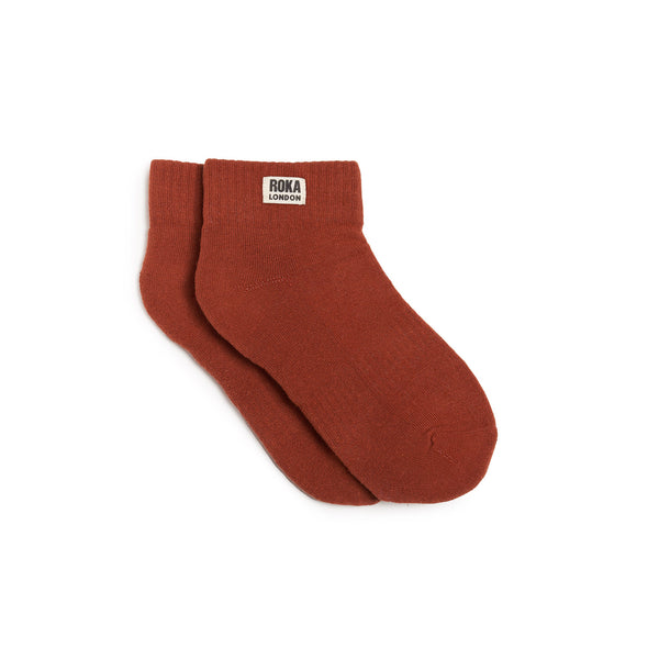 roka london Wembley Ankle Socks for Women in Bran