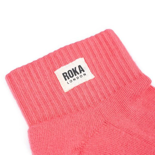 Roka London Wembley Ankle Socks For Women In Coral