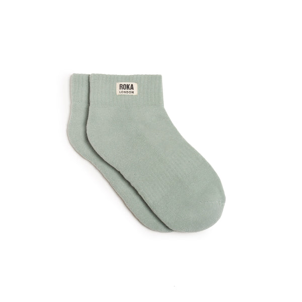 roka london Wembley Ankle Socks for Women in Mist