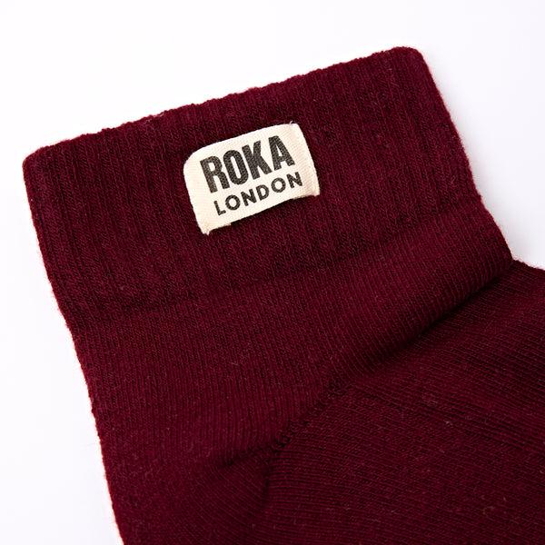 Roka London Wembley Ankle Socks For Women In Plum