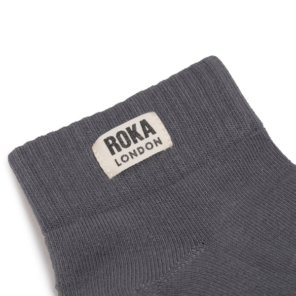 Roka London Wembley Ankle Socks For Women In Smoke