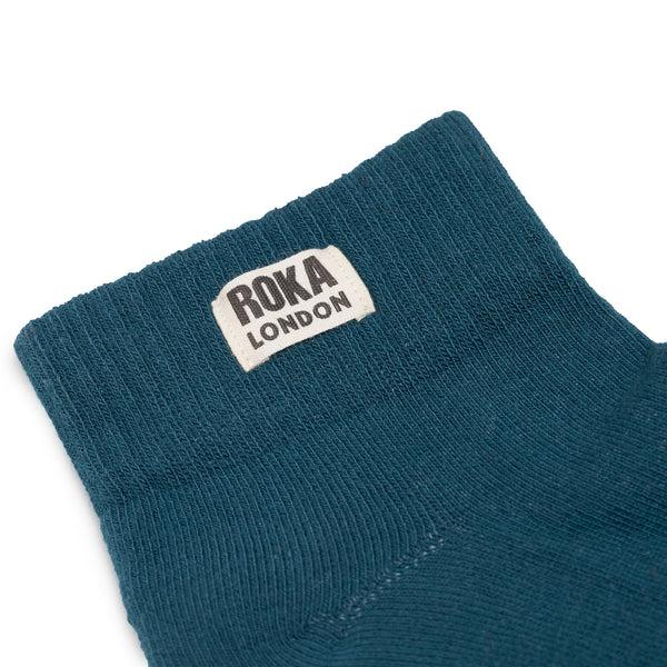 Roka London Wembley Ankle Socks For Women In Teal