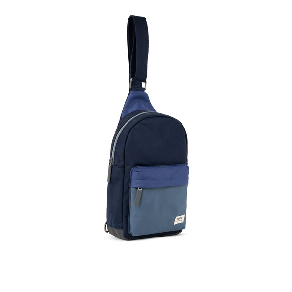 Roka London Willesden Sling Bag In Indigo Tonal