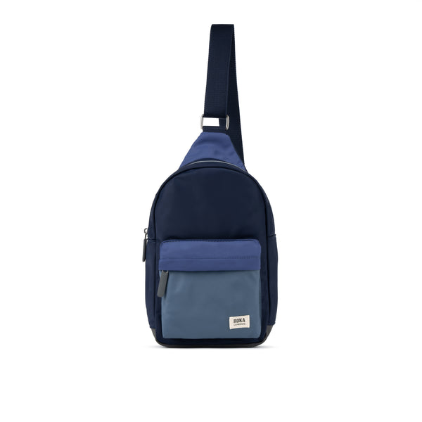 roka london Willesden Sling Bag in Indigo Tonal