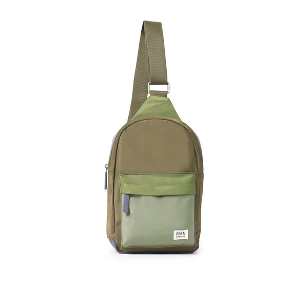 roka london Willesden Sling Bag in Military Tonal