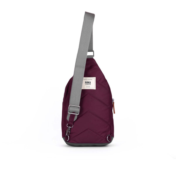 Roka London Willesden Sling Bag In Plum
