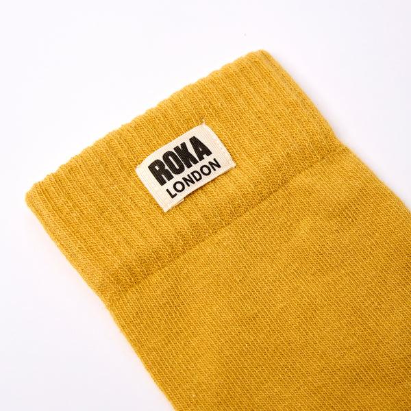 Roka London Wimbledon Crew Socks For Men In Corn