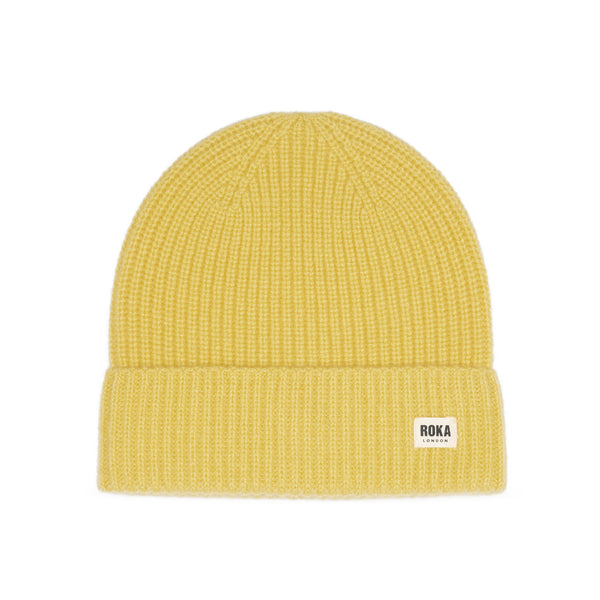 roka london Shard Cashmere Beanie Hat in Ray Flower