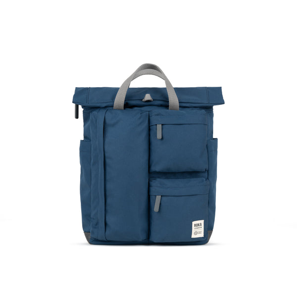 roka london Waterhouse Multipocket Backpack in Deep Blue