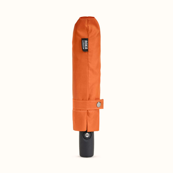 Roka London Waterloo Umbrella In Burnt Orange/Black