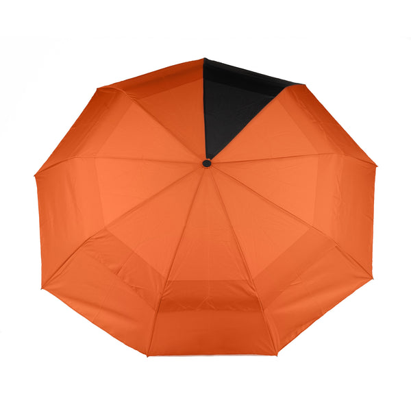 roka london Waterloo Umbrella in Burnt Orange/Black