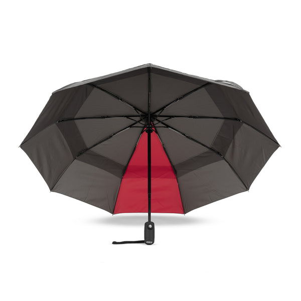 Roka London Waterloo Umbrella In Graphite/Cranberry