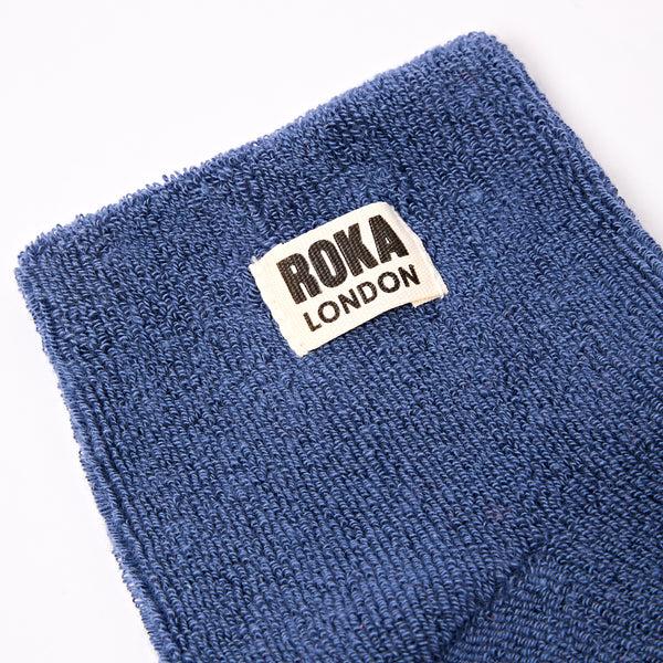 Roka London Watford Crop Socks For Women In Costal Blue
