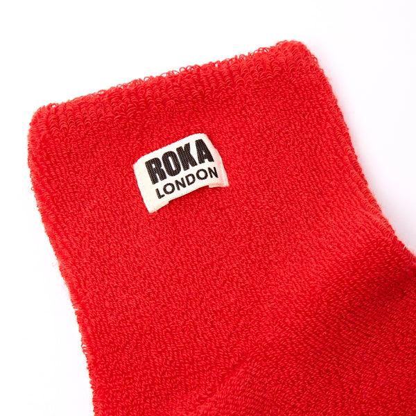 Roka London Watford Crop Socks For Women In Cranberry
