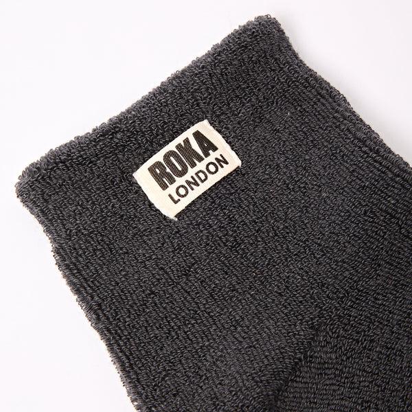 Roka London Watford Crop Socks For Women In Faded Black