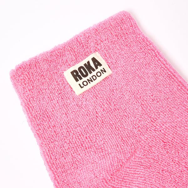 Roka London Watford Crop Socks For Women In Pink Carnation