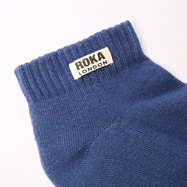 Roka London Wembley Ankle Socks For Kids In Coastal Blue