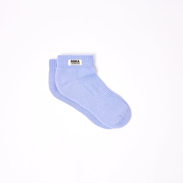 Roka London Wembley Ankle Socks For Kids In Thistle