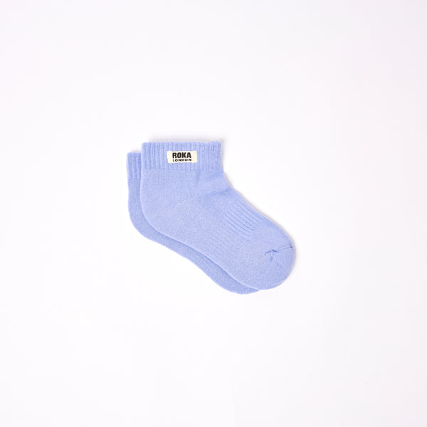 roka london Wembley Ankle Socks for Kids in Thistle