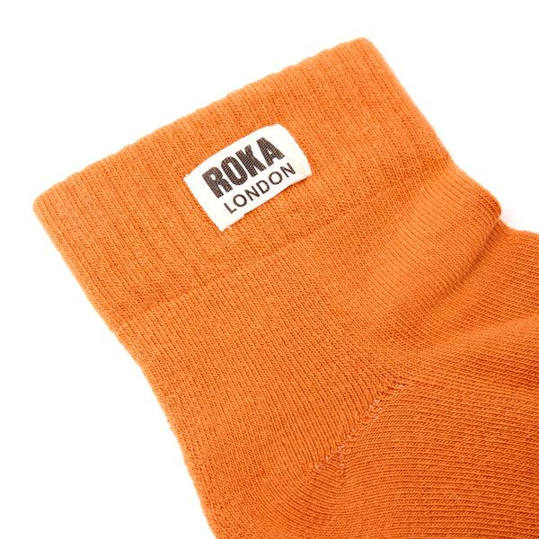 Roka London Wembley Ankle Socks For Men In Burnt Orange