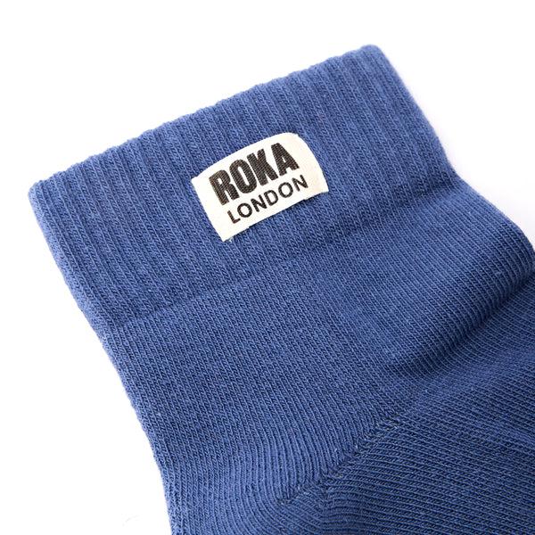 Roka London Wembley Ankle Socks For Men In Coastal Blue