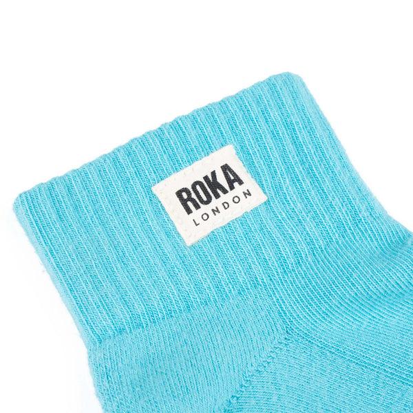 Roka London Wembley Ankle Socks For Women In Aquatic Awe