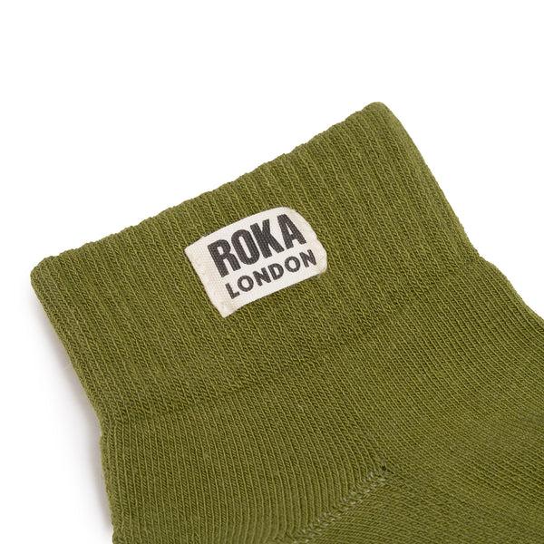 Roka London Wembley Ankle Socks For Women In Avocado