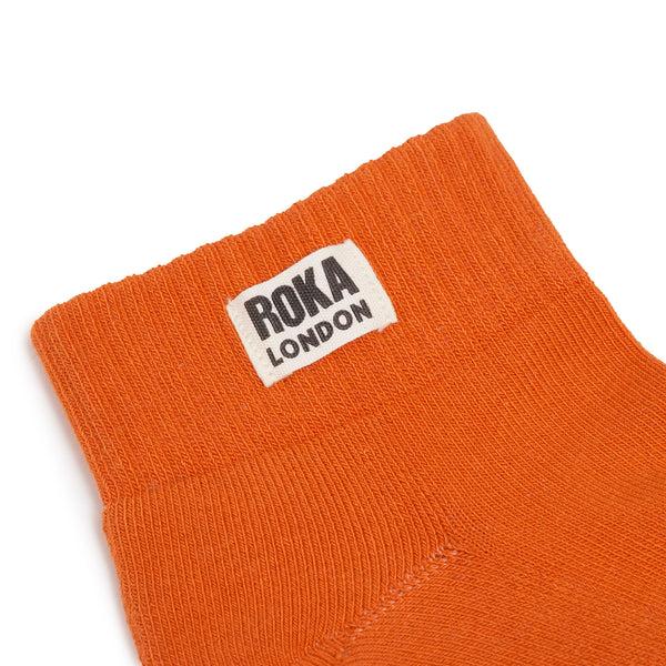 Roka London Wembley Ankle Socks For Women In Burnt Orange