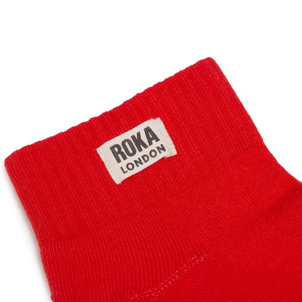 Roka London Wembley Ankle Socks For Women In Cranberry