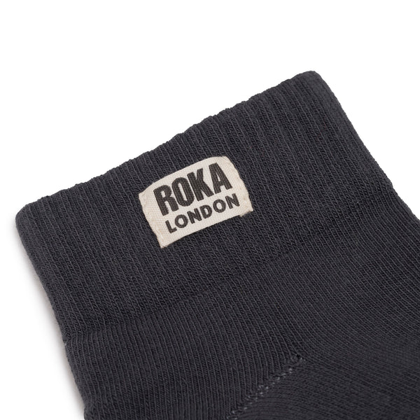 Roka London Wembley Ankle Socks For Women In Faded Black