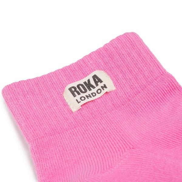 Roka London Wembley Ankle Socks For Women In Pink Carnation