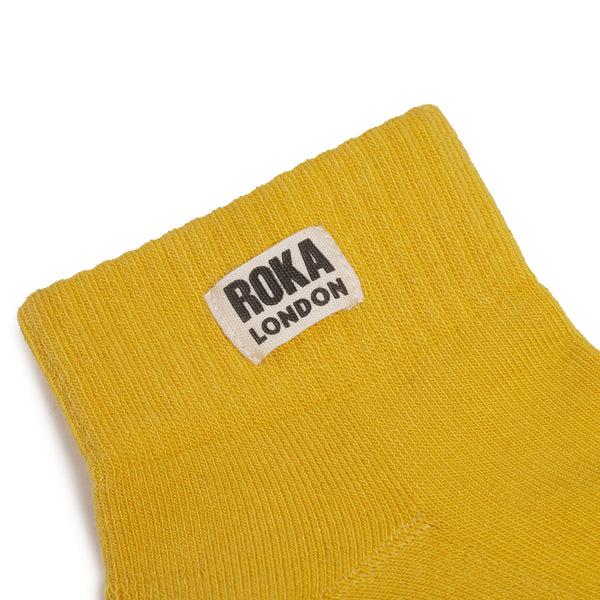 Roka London Wembley Ankle Socks For Women In Summer Yellow