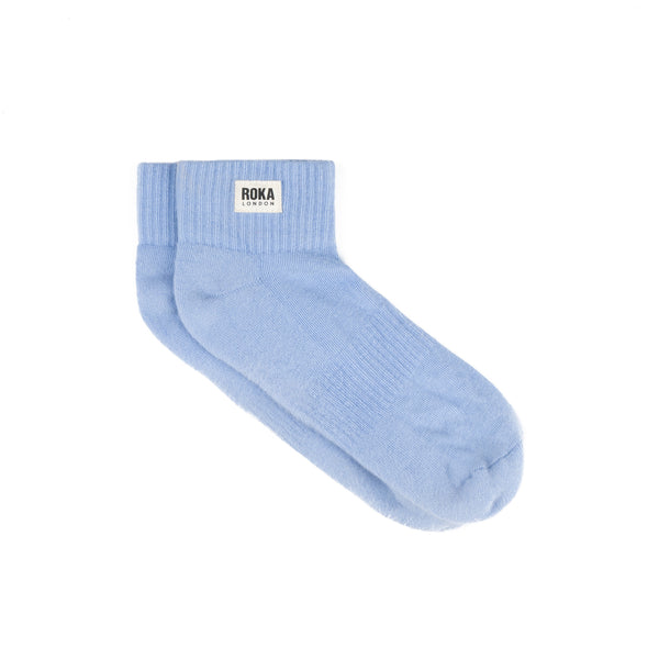 roka london Wembley Ankle Socks for Women in Thistle