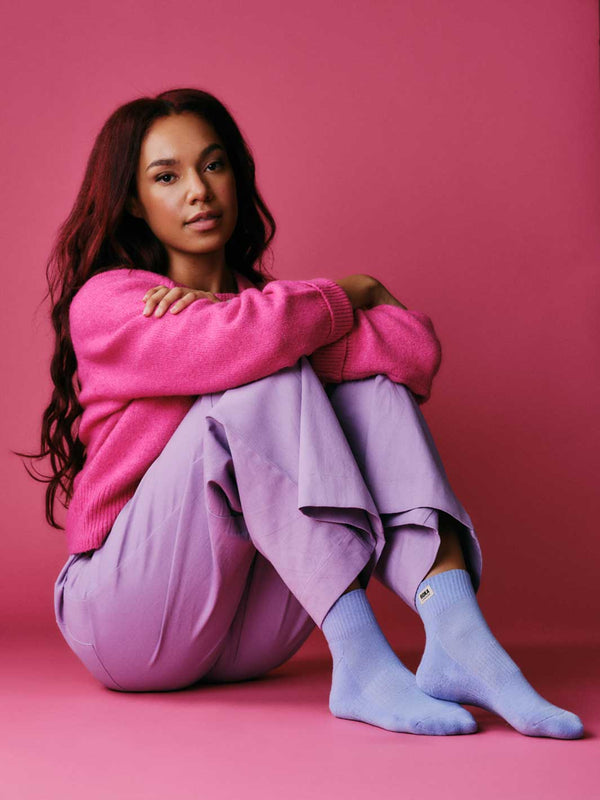 Roka London Wembley Ankle Socks For Women In Thistle