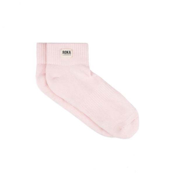 roka london Wembley Ankle Socks for Women in Transcendent Pink