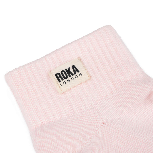 Roka London Wembley Ankle Socks For Women In Transcendent Pink